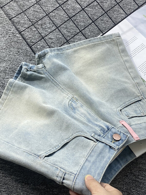 Letnie jeansowe szorty casualowe w stylu Vintage koreańskie seksowne szorty kowbojki Y2k Streetwear z szorty damskie dżinsami w talii dla kobiet 2023