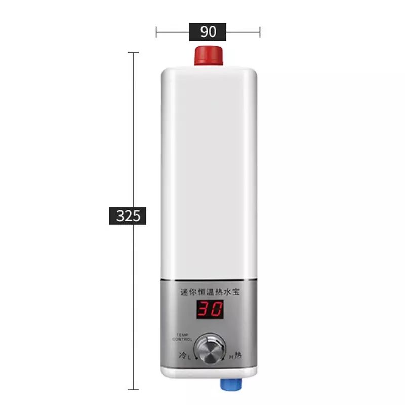 5500w mini cozinha aquecedor de água instantânea digital termostática elétrica aquecedor de água cozinha banheiro