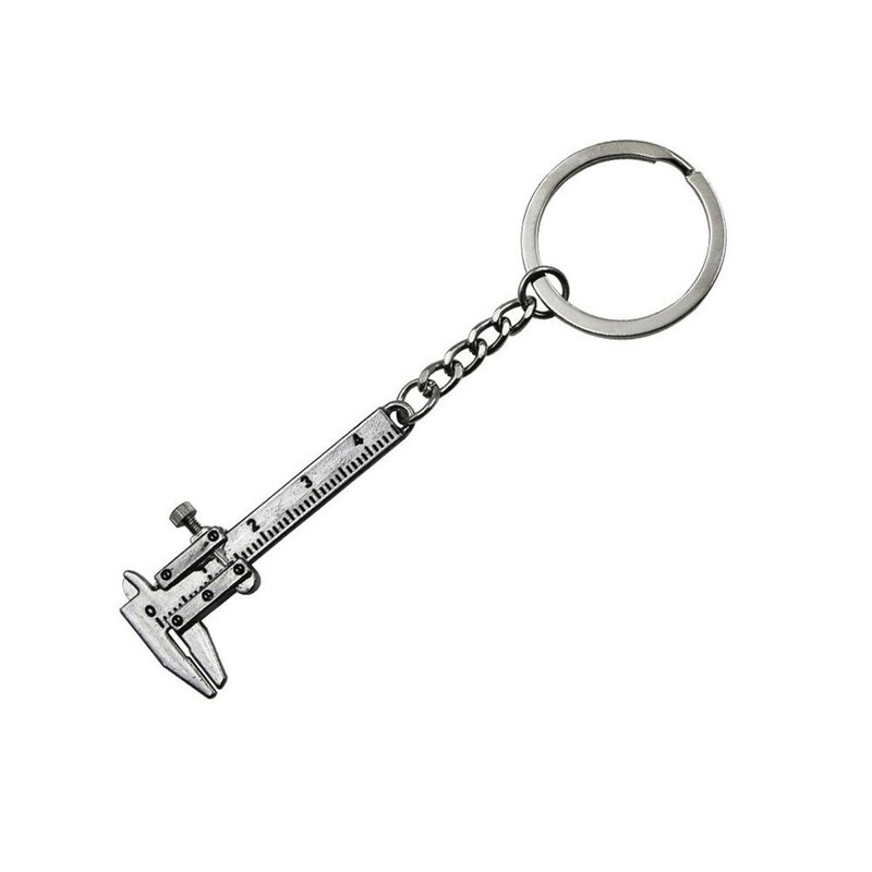 Przenośny 0-4cm Mini noniusz brelok do kluczy narzędzia pomiarowe klucz Model pierścionka brelok kreatywny prezent