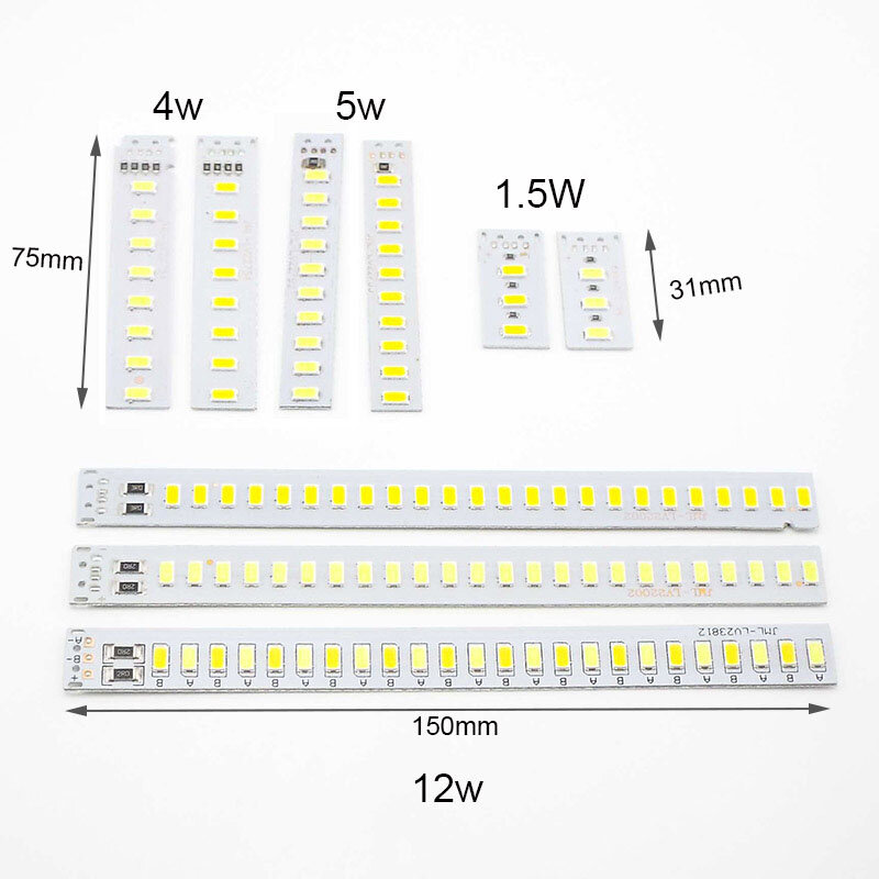 Chip de luz led de 4W, 5W, 12W, cc 5V, usb, regulable, lámpara de noche de superficie de cuentas cálidas, SMD, iluminación de bombilla DIY B4