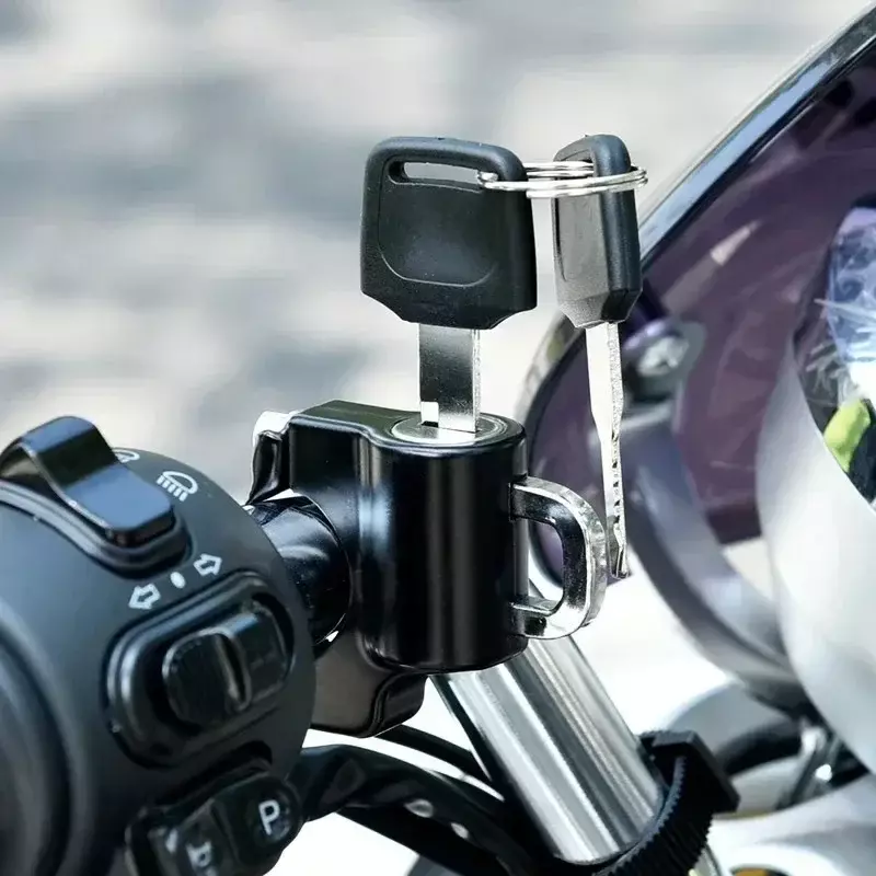 Serrure de sécurité antivol portable pour casque de moto, scooter électrique, vélo, guidon de montage, serrures de casque, 2 prédire