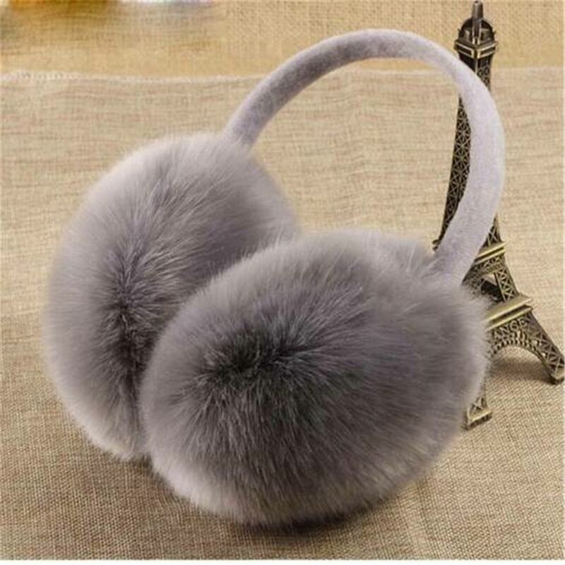 Soft Plush Ear Warmer para homens e mulheres, monocromático, quente, Earflap, ao ar livre, proteção contra frio, moda, inverno
