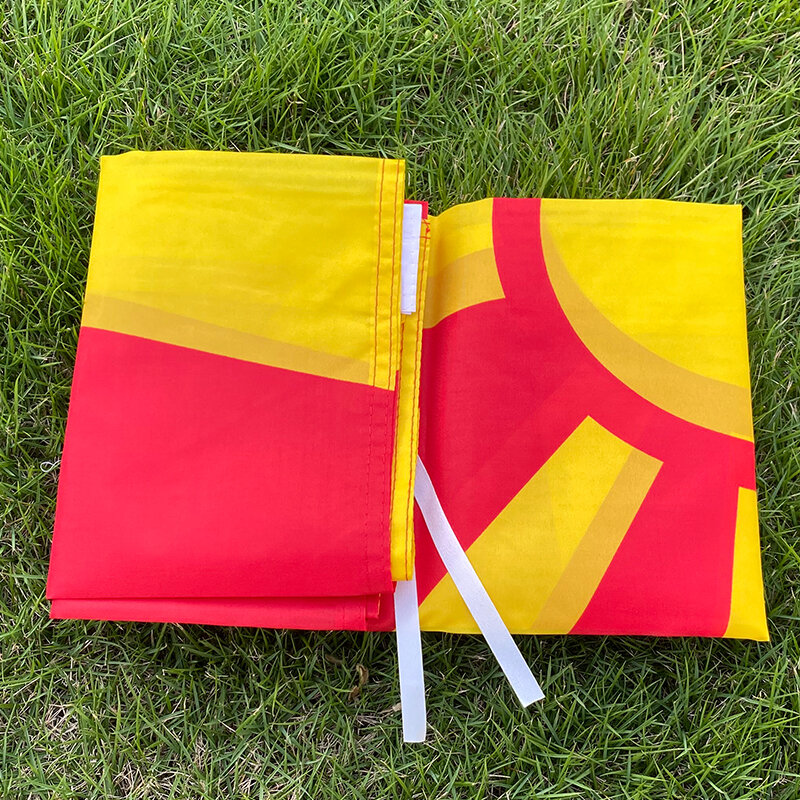 Aerxemrbrae Flag150x90cm Macedonia Flag โพลีเอสเตอร์คู่ด้านข้างพิมพ์มาซิโดเนีย National Flag แบนเนอร์สำหรับตกแต่ง