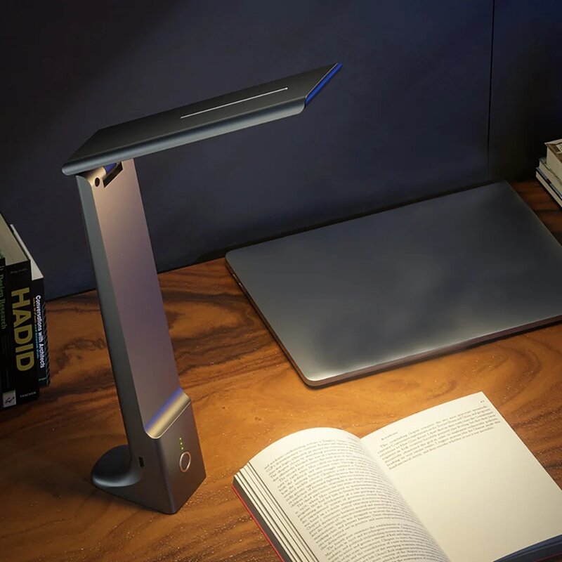 Lampu meja LED 3 mode, lampu meja Sentuh lampu meja, pelindung mata lampu malam dapat disesuaikan untuk kamar tidur samping tempat tidur, membaca lampara escritorio