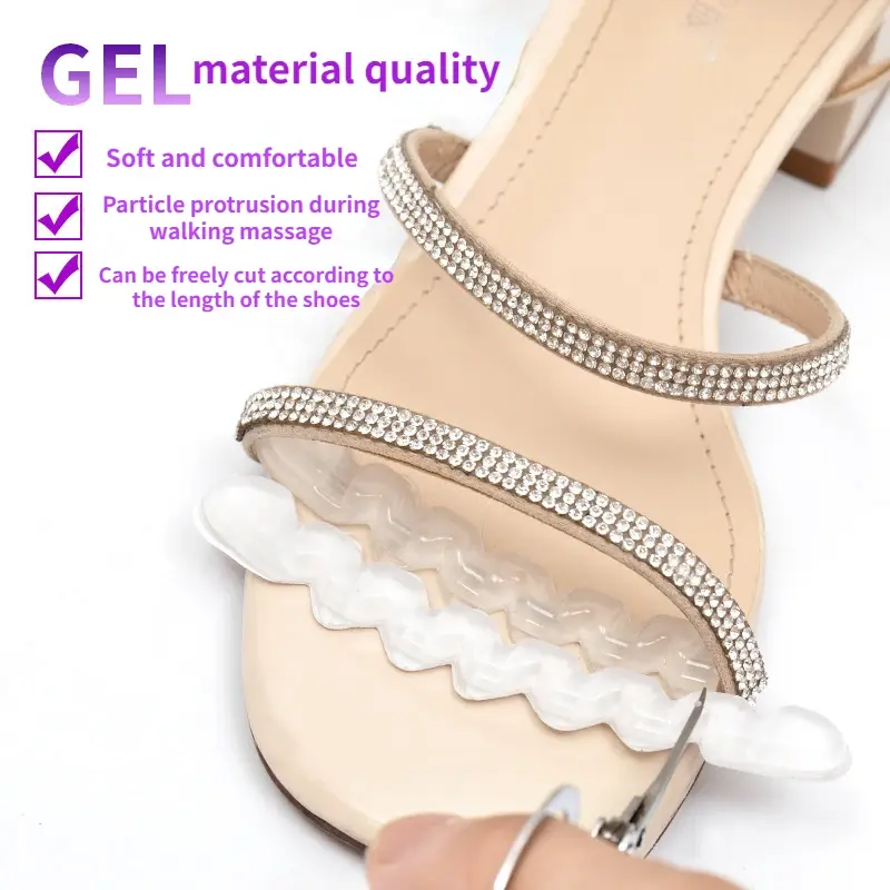 Pegatinas antideslizantes para sandalias, tiras de silicona para zapatos de tacón alto, masaje, absorción de impactos y antideslizantes