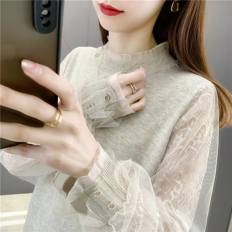 Spring Pullovers Sweater Women's Clothing 2023 New Women's Sweater Knitting Bottom Shirt Female Long Sleeve Sweater Thin Top