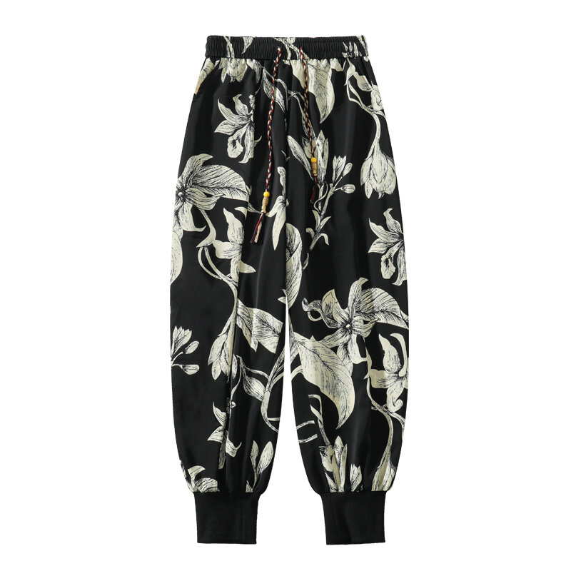 Pantalones bombachos con estampado para hombre, pantalón holgado de chándal informal, ropa de calle Harajuku, a la moda, para primavera