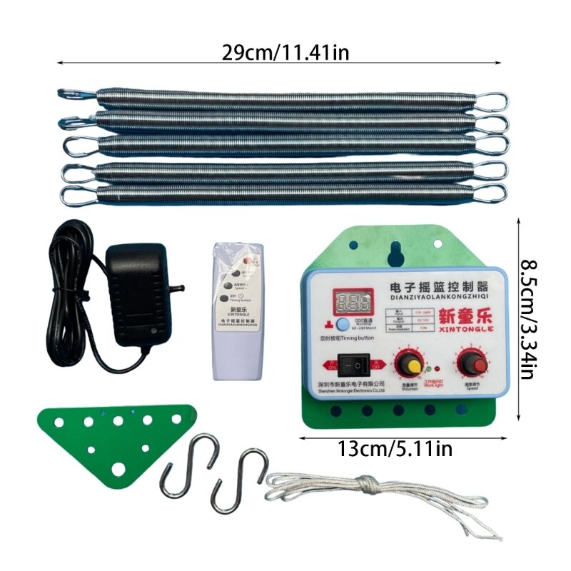 Controlador cuna eléctrica con control remoto, cama bebé integrada para recién nacidos, controlador columpio eléctrico