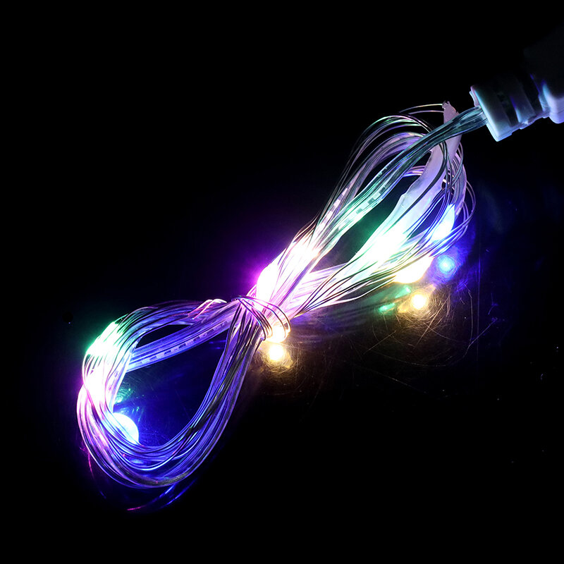 أضواء سلسلة LED مقاوم للماء ، الأسلاك النحاسية ، ضوء جارلاند ، أضواء الجنية لعيد الميلاد ، زينة حفلات الزفاف ، USB ، 10 LEDs ، 1 قطعة ، 1 قطعة