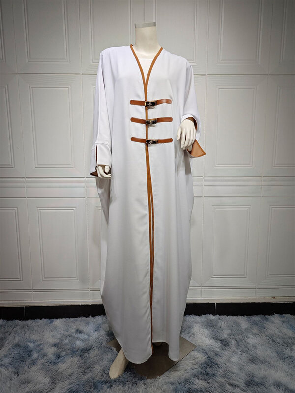 Ramadan Kimono Abaya Dubai indyk muzułmański Islam Saudi Arabia Kebaya szata moda sukienki afrykańskie Abayas dla kobiet Caftan Djellaba