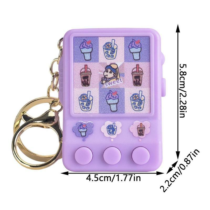 Creative Small Rolling Glowing Award Machine Toy Key Chain Mini Winning Childrens Game Pendant Keyfob for Wallets Backpacks