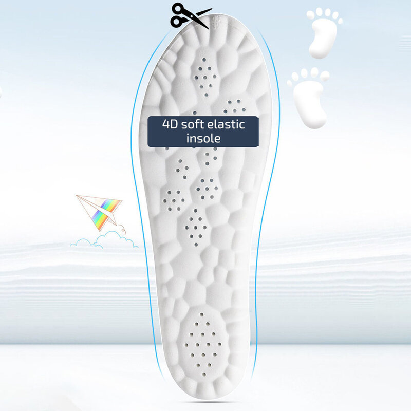 1PCS Shock Absorbing Insole Breathable Pu Running Insole Insoles Arch Support Insole Shock Absorption 1 Pair