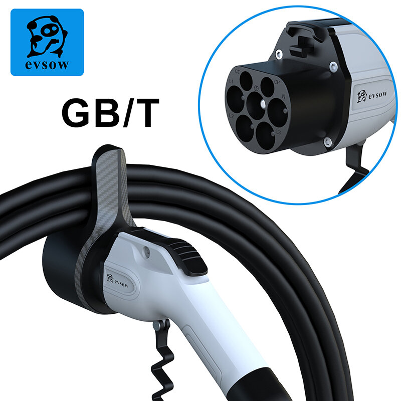 Evsow GBT Держатель зарядного устройства для электромобиля настенное крепление кобура док-станция Держатель зарядного кабеля для электромобиля кобура док-станция для электромобиля GB/T