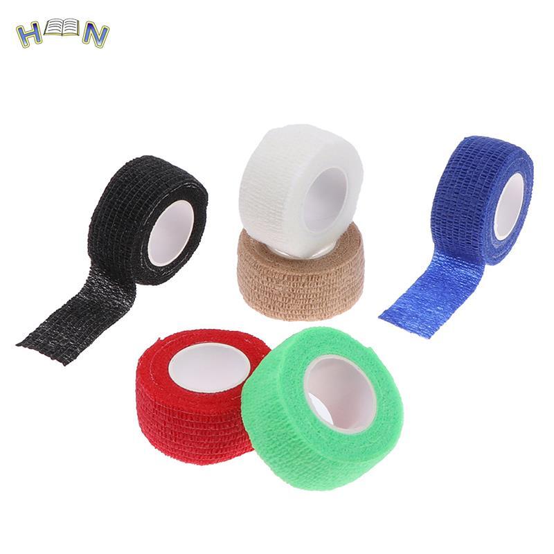 Bandagem elástica auto-adesiva para esporte, 4,5 m, envoltório, escrita, proteção do dedo