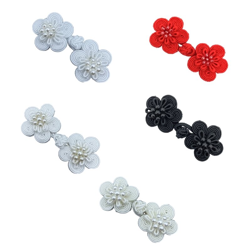 Y1UB Chinese Knot Cheongsam Buttons Tradition Clothing Ornament Sewing Buttons for DIY Sewing Sweater Scarf Cardigan Costume