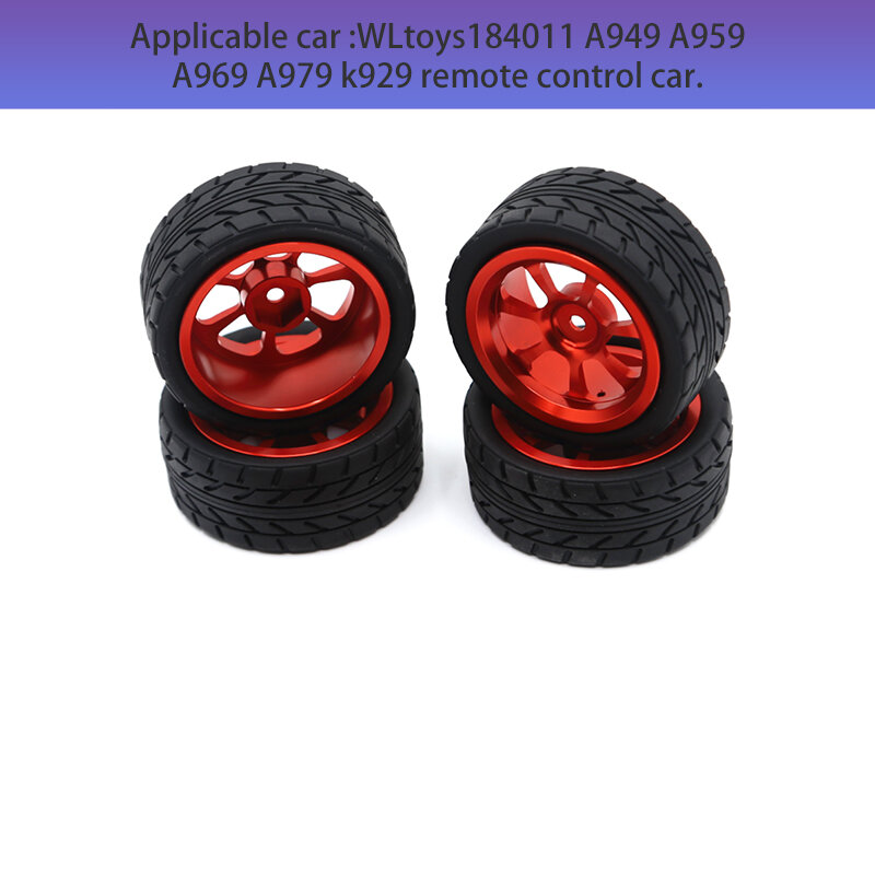 Hub de roda de atualização de metal de carro de controle remoto, WLtoys 124016-17-18, 124019, 144002-01, 1/18