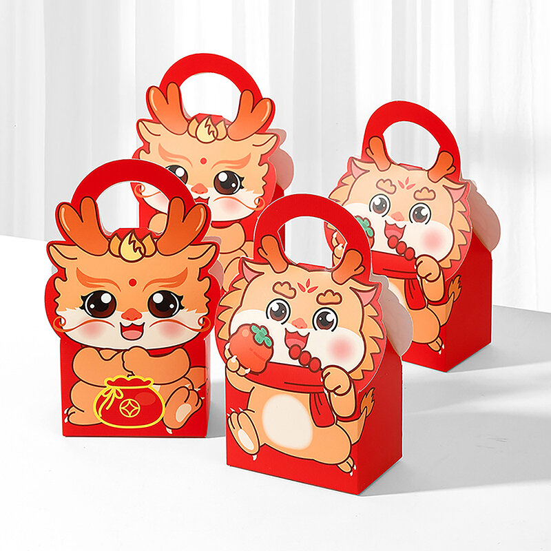 Ano Novo Chinês Cookies Box, Adequado para Pastelaria Bolo Chocolate Mooncake Gift Packaging Spring Festival Party