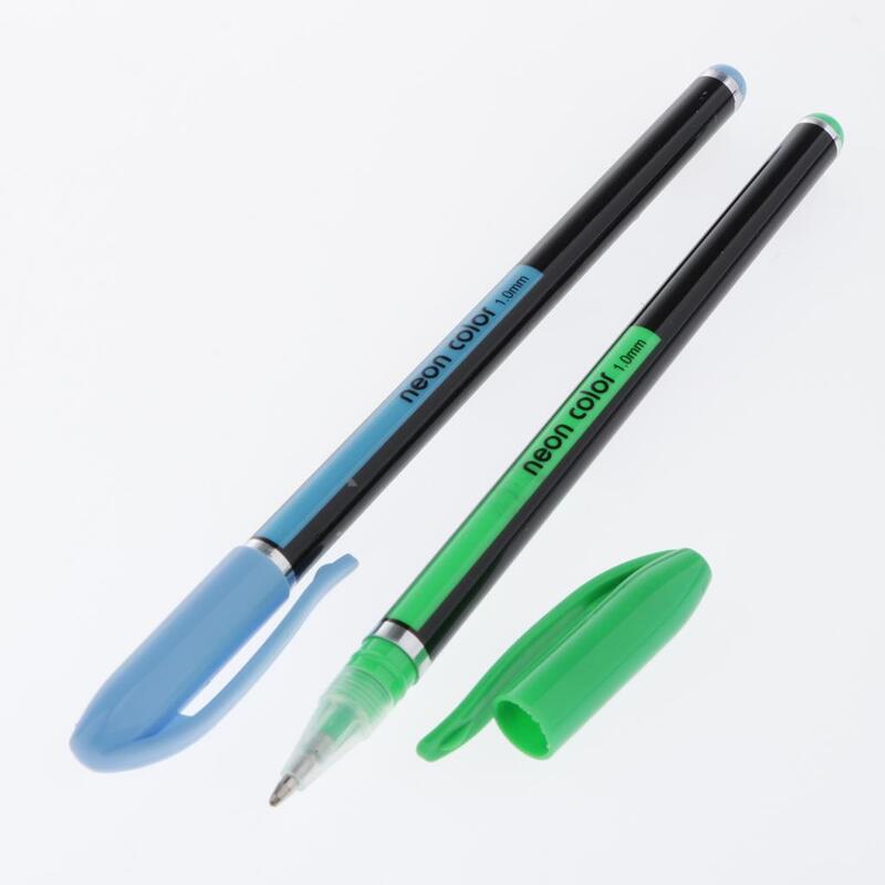 Неоновые гелевые ручки с металлическим рисунком