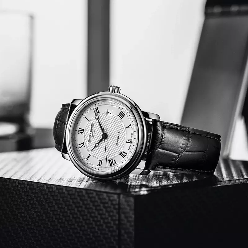 Reloj de pulsera con esfera automática para hombre, cronógrafo de lujo, con correa de cuero de primera calidad, estilo informal, a la moda, para ocio y FC-303