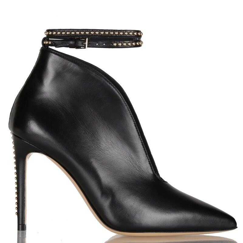 FANSAIDI-zapatos de tacón con remaches para mujer, calzado de tacón de aguja, Sexy, elegante, punta estrecha, talla grande 43 44 45, 2022