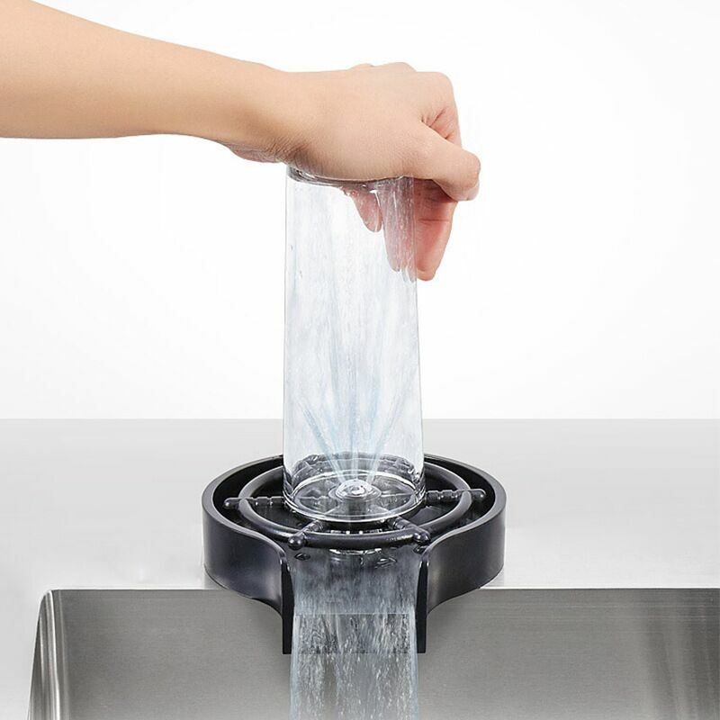 Glass Rinser - Kitchen Sink Glass Rinser, Bottle Washer Cup Cleaner for Sink, Kitchen Sink Accessories Attachm