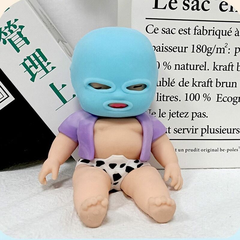 Muñeco enmascarado para apretar, juguete de descompresión, TPR, Fidget, sensorial, regalo para niños y adultos