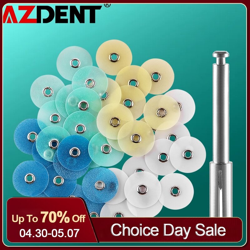 (Cant Be Autoclaved ) Azdent Dental Polishing Discs Gross Reduction Contouring Mandrel Dental Consumables Stripes