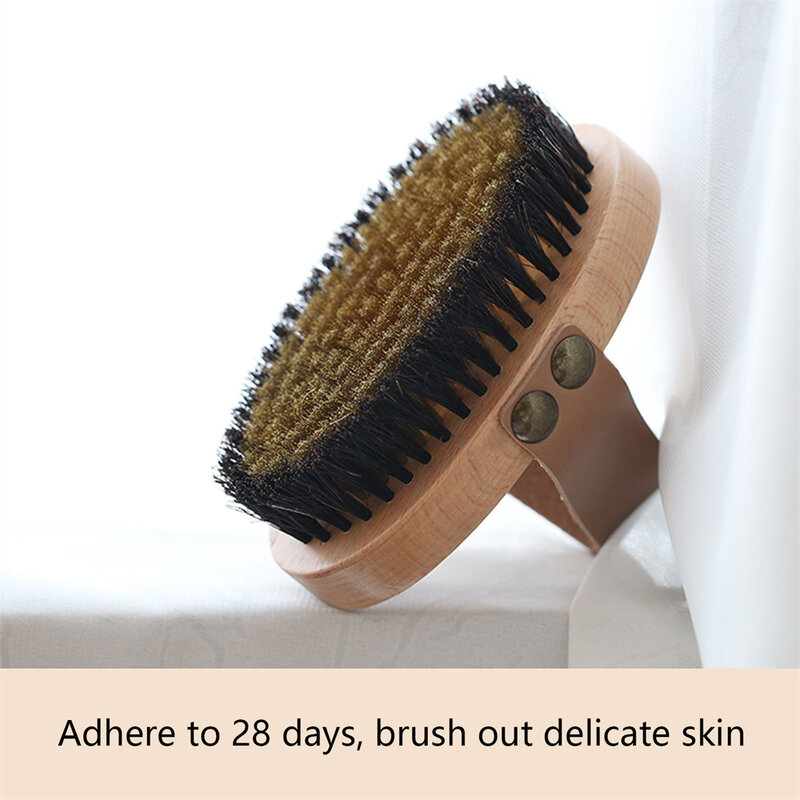 Dry Copper Wire Brush Dredging Body Natural Beech Wood Comb Chicken Skin Dry Brush Exfoliatin Massage Control Blood Circulation