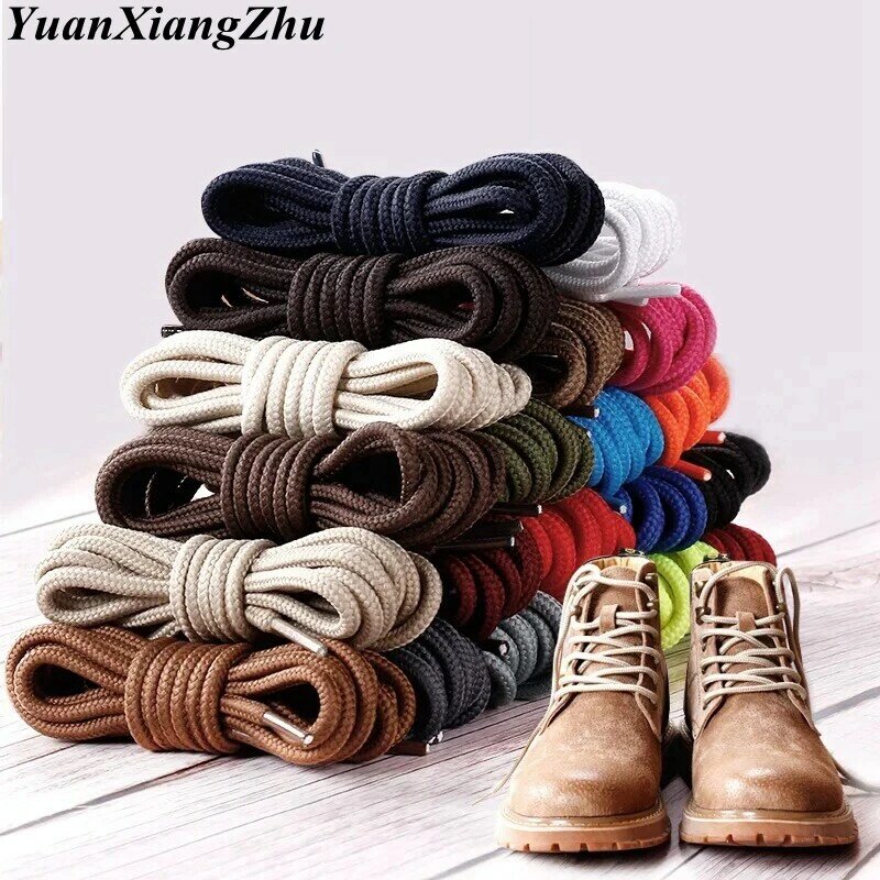 1Pair Round Shoelaces Polyester Solid Classic Martin Boot Shoelace Casual Sports Boots shoes Lace 90cm/120cm/150cm 21 Colors