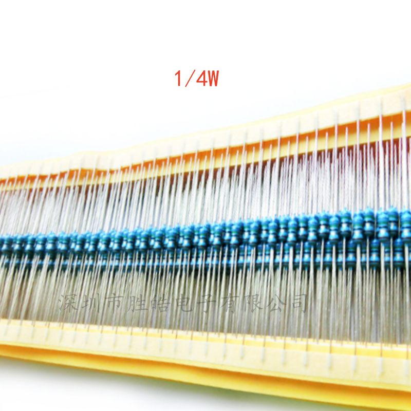 (100PCS)  NEW  1/4W  1% Metal Film Resistor 100R 220R 1K 1.5K 2.2K  4.7K 10K 22K 47K 100K 100 220 1K5 2K2  4K7 Ohm Resistance