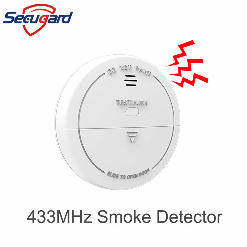 Rilevatore di fumo senza fili 433MHz sensore di fuoco all'ingrosso allarme sonoro combinazione di fumo per sistema di allarme di sicurezza domestica intelligente