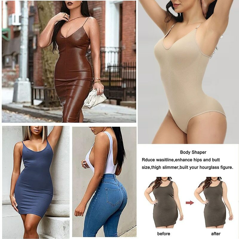 V pescoço espaguete cinta bodysuits compressão corpo ternos aberto virilha shapewear emagrecimento corpo shaper suave para fora bodysuit corset