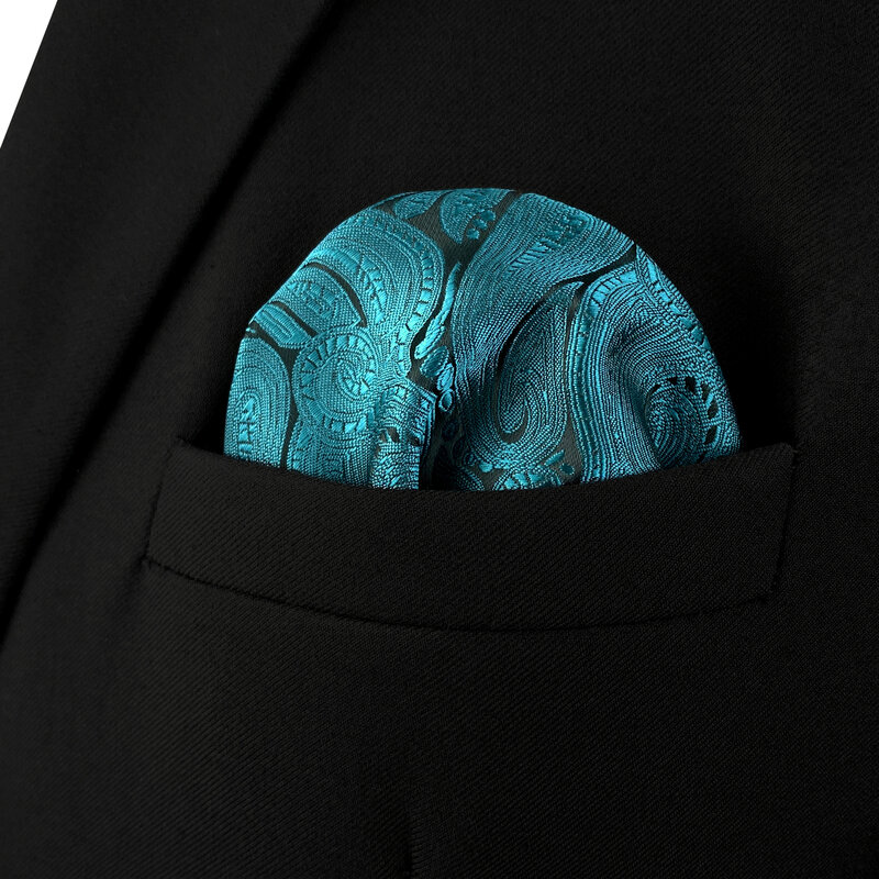 멀티 컬러 페이즐리 실크 핫 남성 포켓 스퀘어 비즈니스 다채로운 손수건, 큰 12.6 "32cm 패션 선물