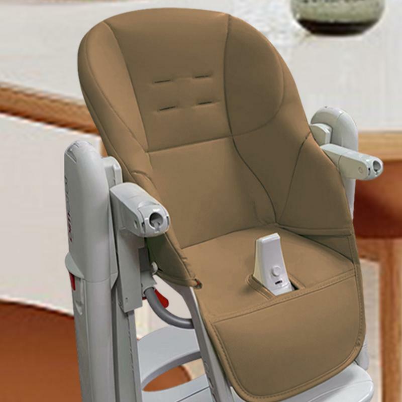 Cojín suave y cómodo para silla alta, cubierta de cuero PU y esponja para asiento de niños, suministros fáciles de instalar, novedad