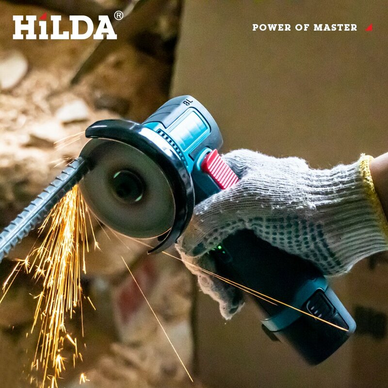 Hilda 12V Mini Máy mài góc có thể sạc lại Mài công cụ đánh bóng Máy mài để cắt kim cương không dây công cụ điện