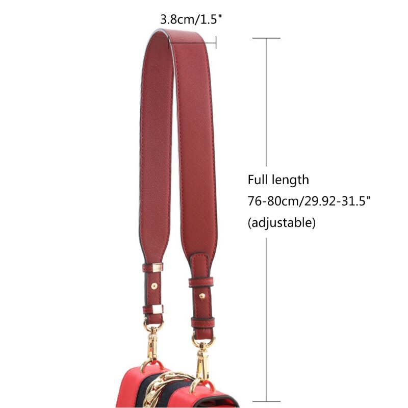 Bandoulière de sac à main en cuir PU, 31 pouces, avec boucle, ceintures de sangle de sac à bandoulière