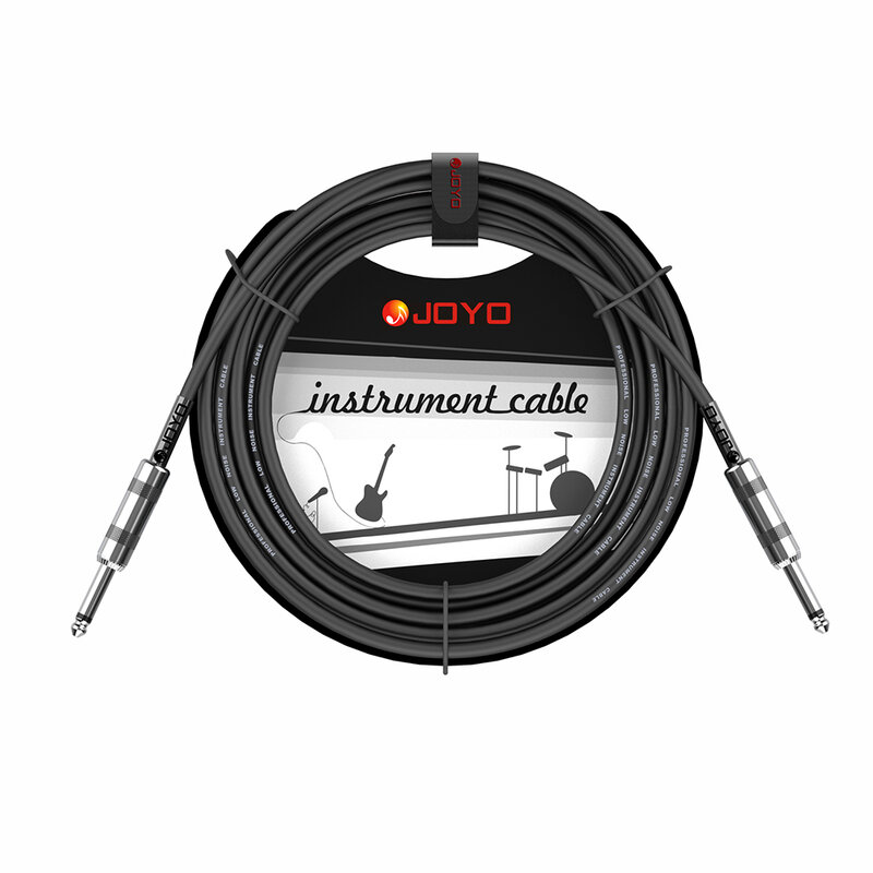 JOYO CM-04 kabel gitar 4.5m colokan 6.35mm, kabel Audio lurus pengurang kebisingan, kabel Audio Amplifier Bass gitar listrik
