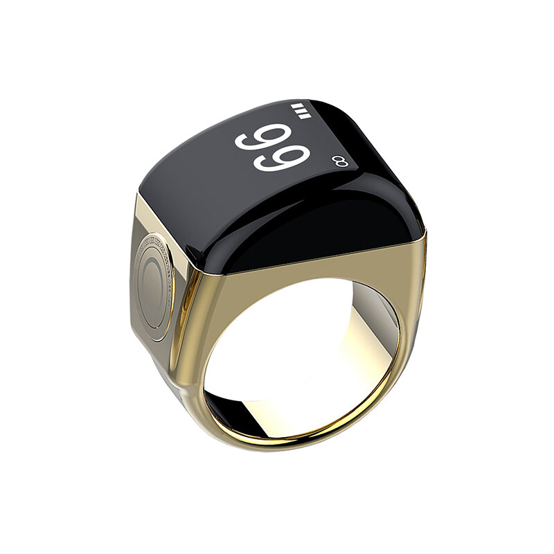Equantu Zikr Kunststoff Zähler muslimischen Smart Ring QB702 mit Tasbih Online Azan Sonnenaufgang Wecker Funktion
