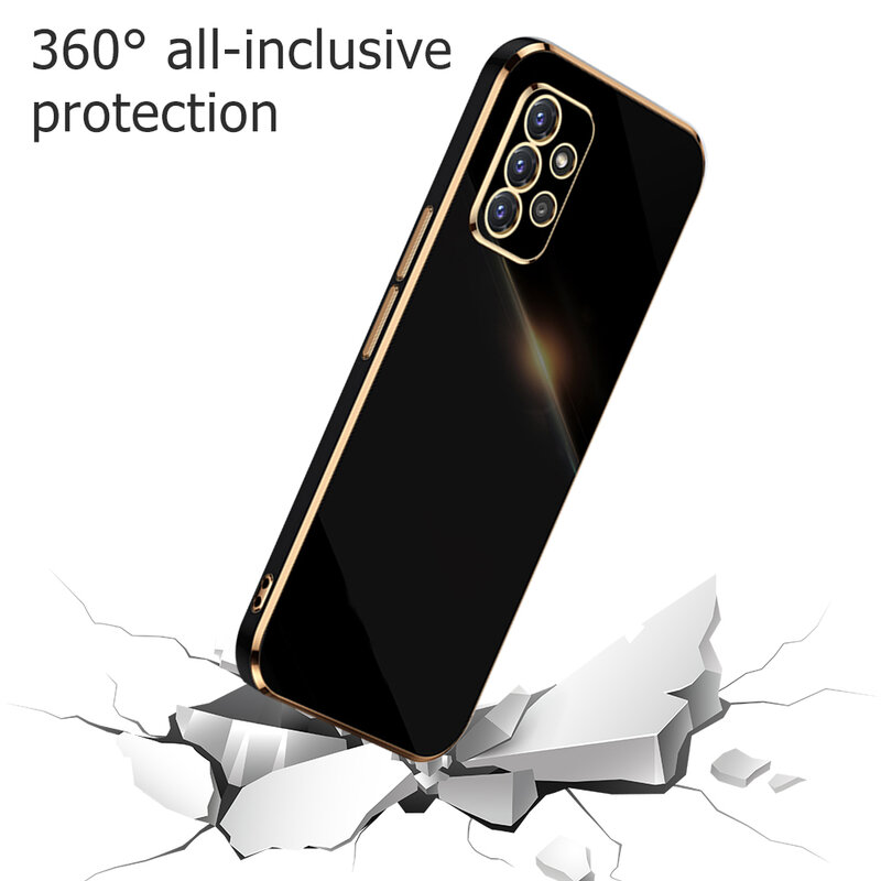 Luxe Plating Case Voor Samsung Galaxy A54 A54 A53 A55 A52 A34 A32 A72 A72 A73 A23 A24 A33 A22 5G M32 A 52S A71 A51 Siliconen Telefoonhoes