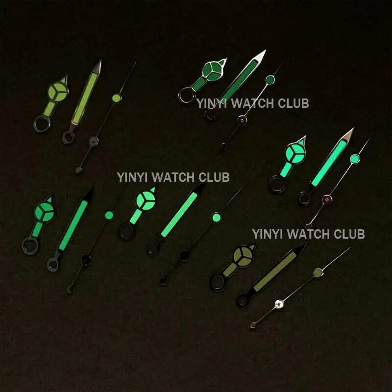 watch hands green luminous hands fit NH35 NH36 4R36 7S Movement Silver Red Blue Black watch accessories with night light