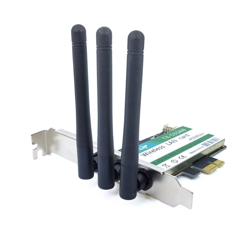 Adaptador red doble banda Adaptador tarjeta red PCI-Express 2,4 Ghz/5 GHz 450 Mbps