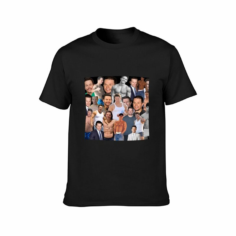 Mark wahlberg-Camiseta con collage de fotos para hombre, ropa hippie vintage, camisetas gráficas
