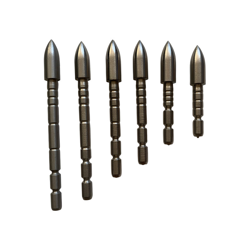 12pcs ID 4.2mm OD 6.0mm Stainless Steel Bullet Point Tip For ID 4.2 mm Arrow Shaft Arrow Head 70 80 90 100 110 120 Grain