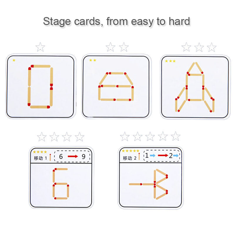 Montessori Match puzzle gioco giocattoli in legno fai da te matematica geometria gioco da tavolo logica pensiero partita formazione giocattoli educativi per bambini