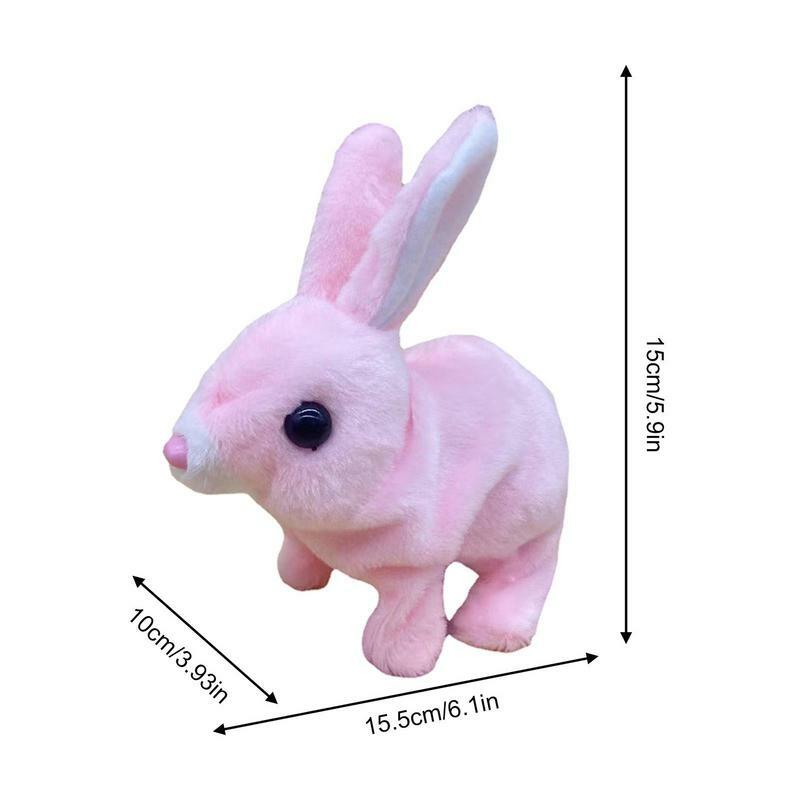 Conejo de peluche electrónico, juguete educativo interactivo, Animal parlante, sacudir las orejas, eléctrico