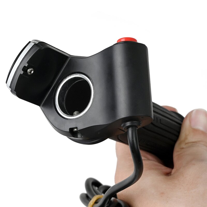 Universal Electric Bike Throttle with LCD Display Handle Throttle for 36V Twist Throttle Scooter E-Bike Parts