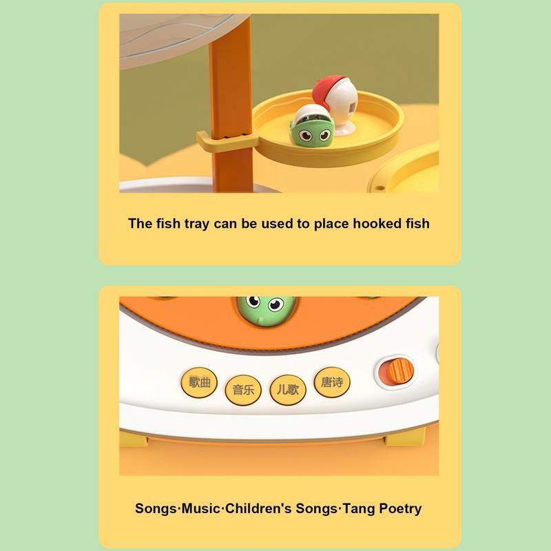 Magnet Fishing Toy Duck Suitcase Shape Kids Fishing Toy Developmental Magnetic Fish Interactive Fishing Game for Fun Boys Girls