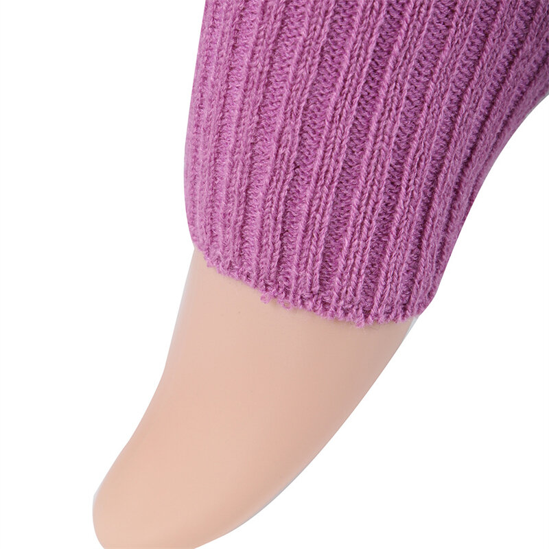 リブ編みの手で色付きの女性用ニットスポーツレッグウォーマー,クラシックな女の子の必需品,40cm