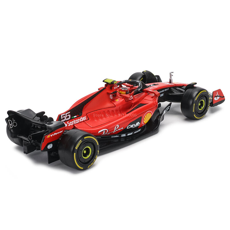 Bburago-Liga modelo do carro fundido, coleção do brinquedo, presente, 1:43, F1 2023, 16 #, Carlos Sainz, Charles Leclerc, Scuderia, Ferrari, SF23, #55