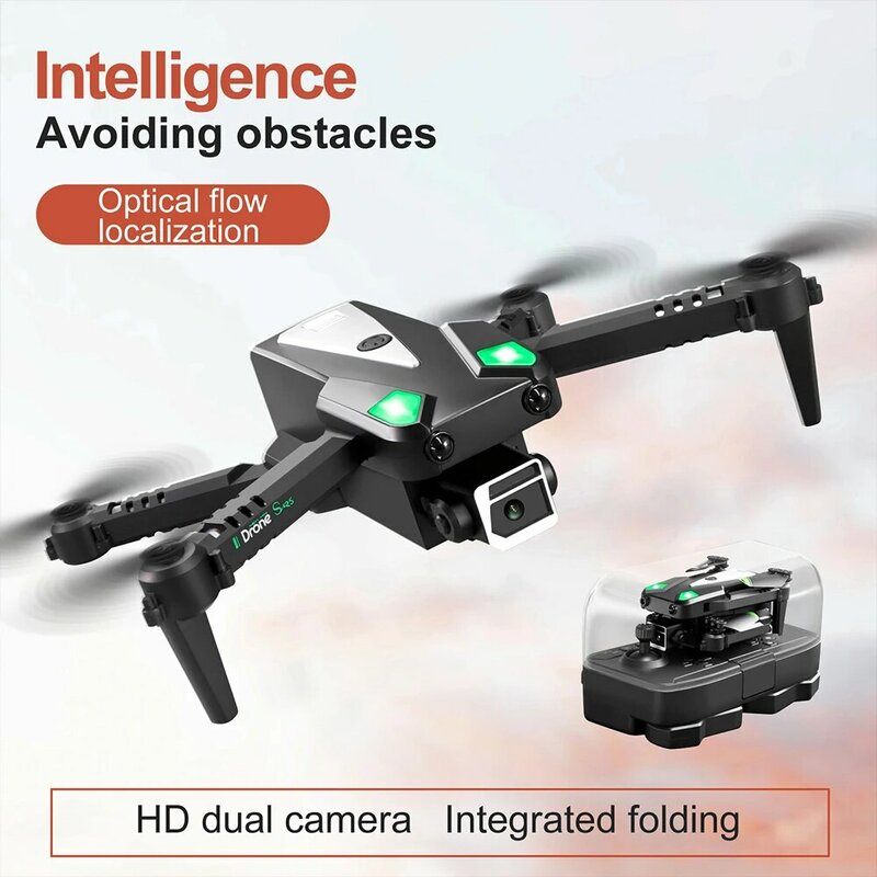 S125 Mini Drone com HD Dual Camera, Prevenção Inteligente de Obstáculos, Localização de Fluxo Óptico, Stunt Rollover, RC Quadcopter